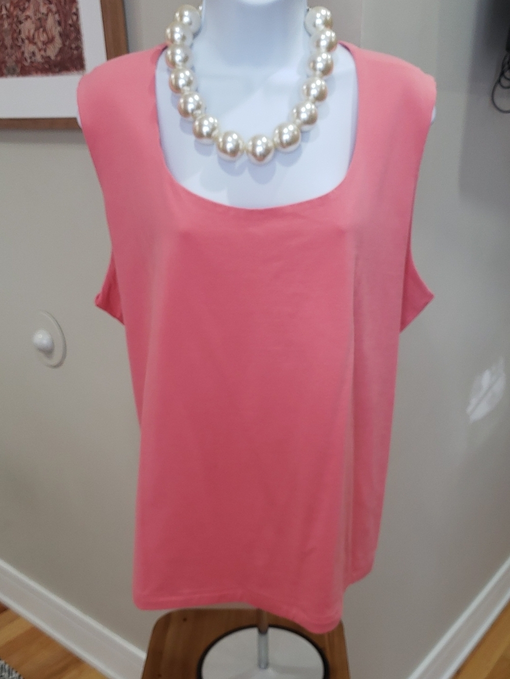Liz Claiborne Woman,  Coral Scoop Neck Tank Top, 3X